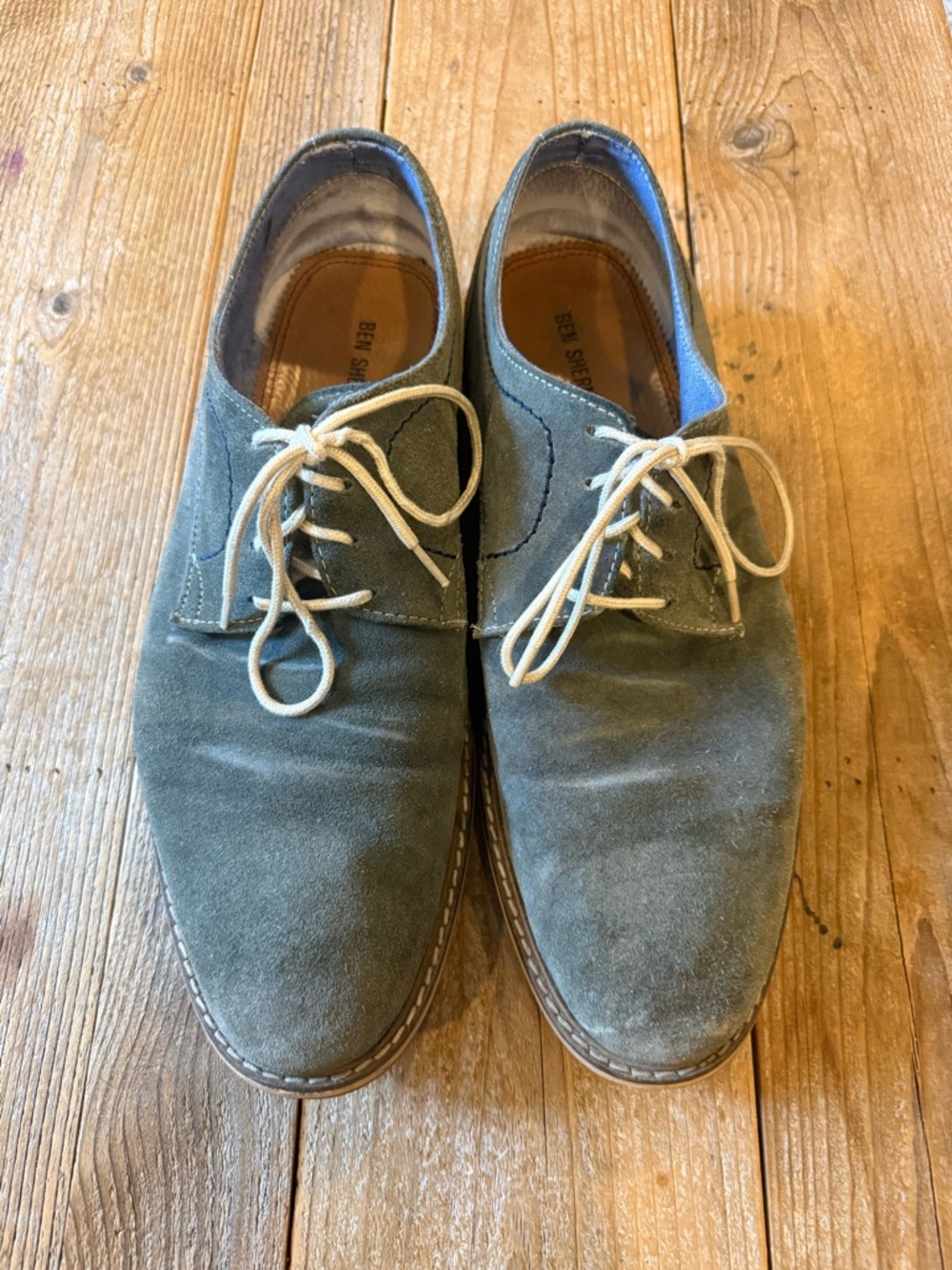 Ben Sherman Men’s Green/Blue Suede Derby Shoes